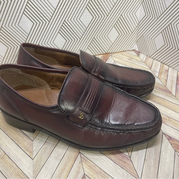 French‎ Shriner Shoes. Burgundy Size 8 1/2 W sb - Picture 5 of 9